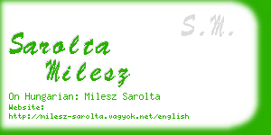 sarolta milesz business card